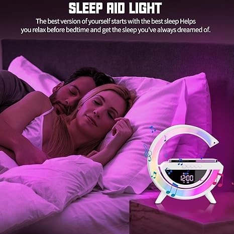 Lamp Speaker with Wireless charger & Alarm Clock