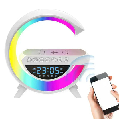 Lamp Speaker with Wireless charger & Alarm Clock