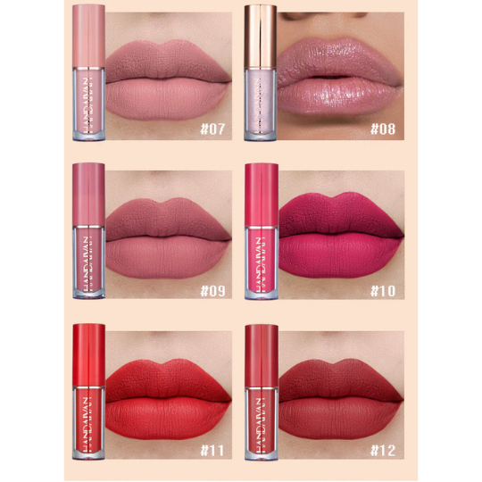 12 Colors Handaiyan Matte Liquid Lipstick Set