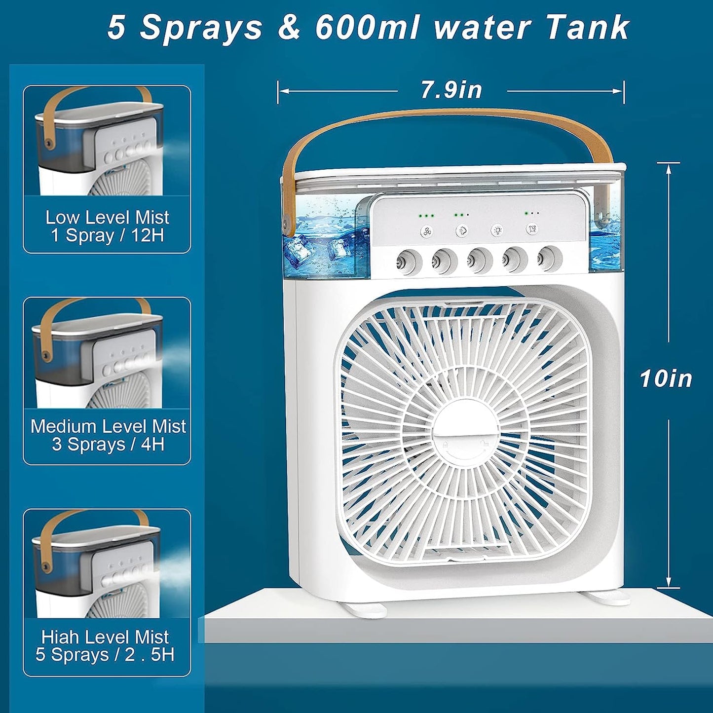 Portable Air Conditioner Fan With Ice Box